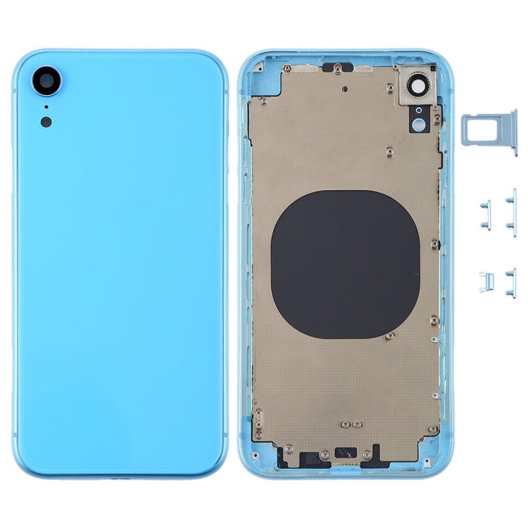 Couvercle du boîtier arrière avec objectif de l'appareil photo, plateau pour carte SIM et touches latérales pour iPhone XR