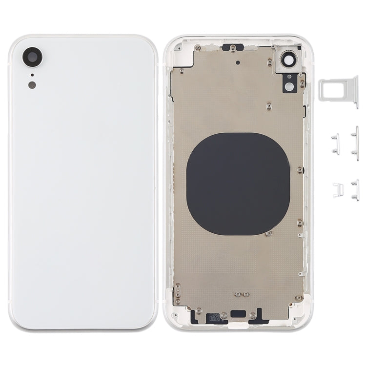 Couvercle du boîtier arrière avec objectif de l'appareil photo, plateau pour carte SIM et touches latérales pour iPhone XR