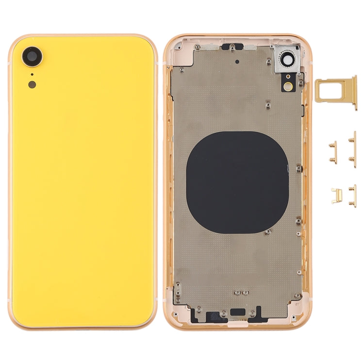 Couvercle du boîtier arrière avec objectif de l'appareil photo, plateau pour carte SIM et touches latérales pour iPhone XR