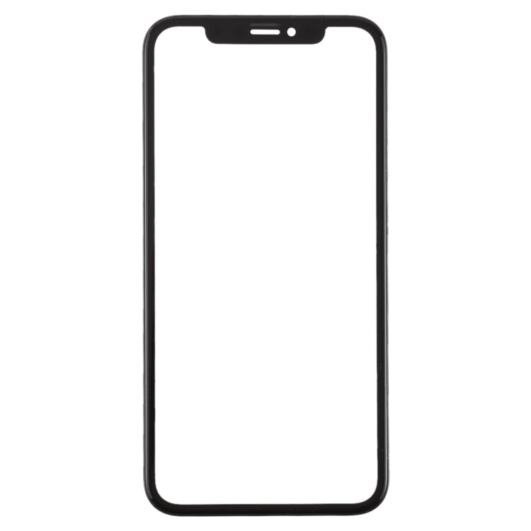 Lentille extérieure en verre de l'écran avant avec cadre + adhésif optiquement transparent OCA pour iPhone XR