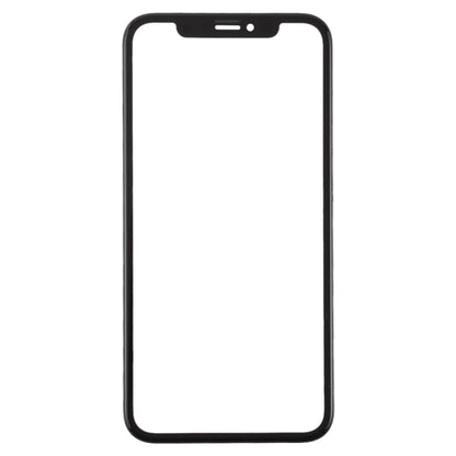 Lentille extérieure en verre de l'écran avant avec cadre + adhésif optiquement transparent OCA pour iPhone XR
