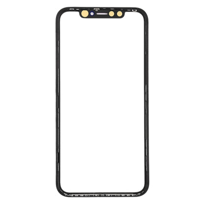 Lentille extérieure en verre de l'écran avant avec cadre + adhésif optiquement transparent OCA pour iPhone XR