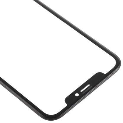 Lentille extérieure en verre de l'écran avant avec cadre + adhésif optiquement transparent OCA pour iPhone XR