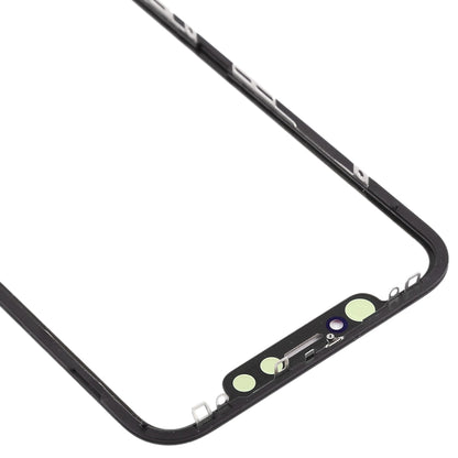 Lentille extérieure en verre de l'écran avant avec cadre + adhésif optiquement transparent OCA pour iPhone XR