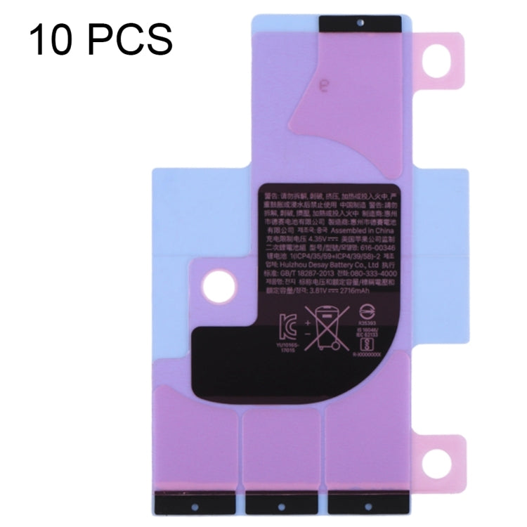 Autocollants de ruban adhésif de batterie 10 PCS pour iPhone XR