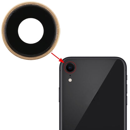 Lunette de caméra arrière avec cache d'objectif pour iPhone XR