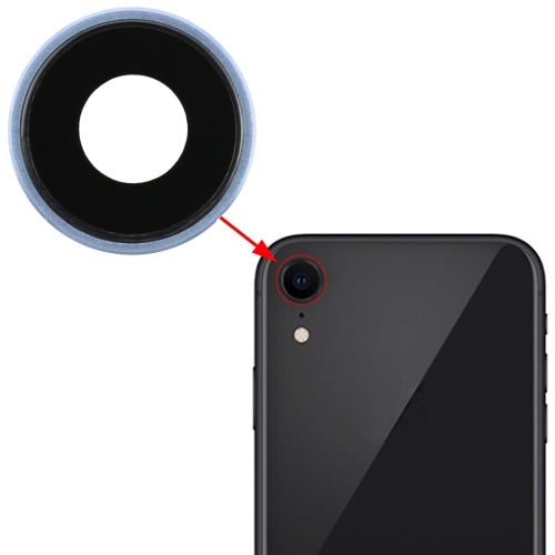 Lunette de caméra arrière avec cache d'objectif pour iPhone XR