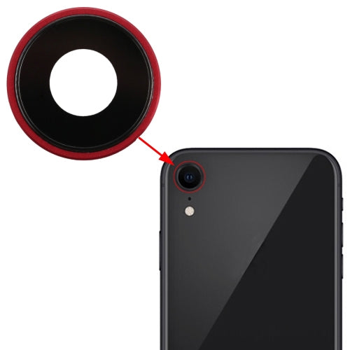 Lunette de caméra arrière avec cache d'objectif pour iPhone XR