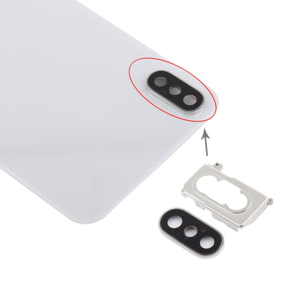 Couvercle arrière de la batterie avec cadre de caméra arrière, objectif et adhésif pour iPhone XS