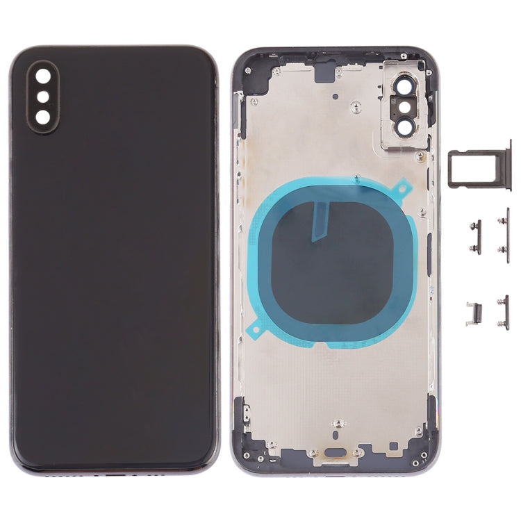 Coque arrière avec objectif d'appareil photo, plateau pour carte SIM et touches latérales pour iPhone XS