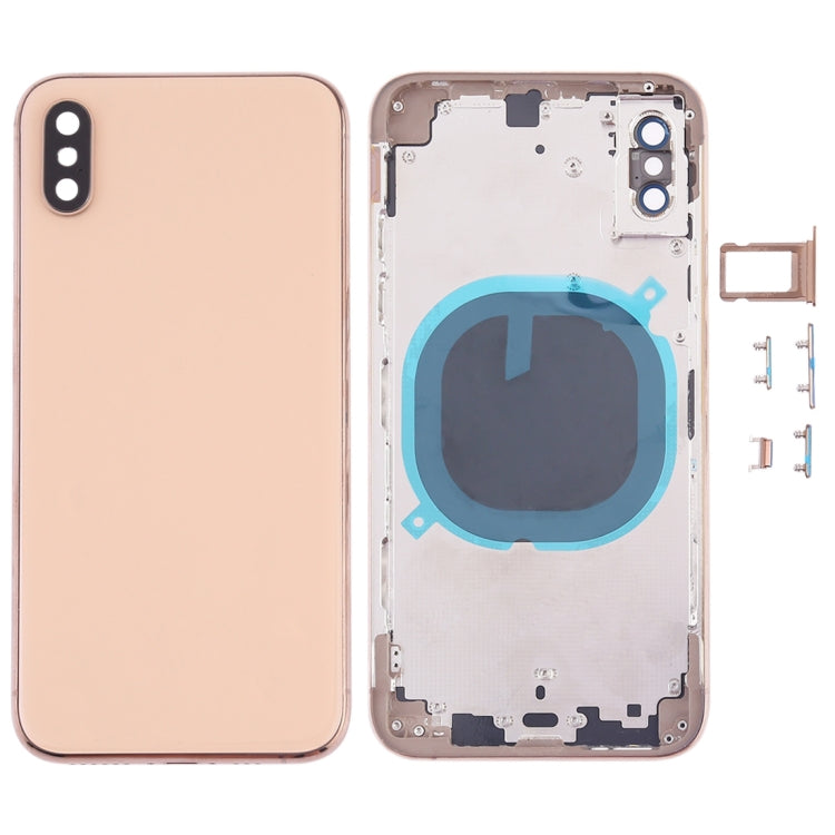 Coque arrière avec objectif d'appareil photo, plateau pour carte SIM et touches latérales pour iPhone XS
