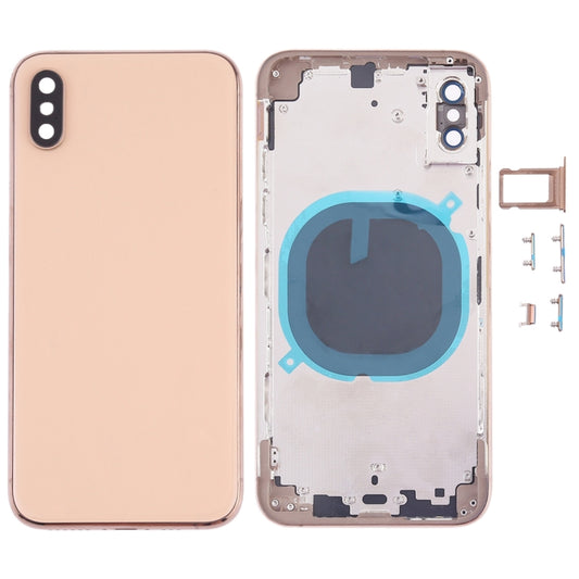 Coque arrière avec objectif d'appareil photo, plateau pour carte SIM et touches latérales pour iPhone XS