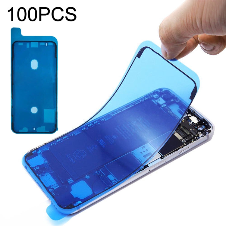 Autocollants adhésifs imperméables pour cadre LCD, 100 pièces, pour iPhone XS