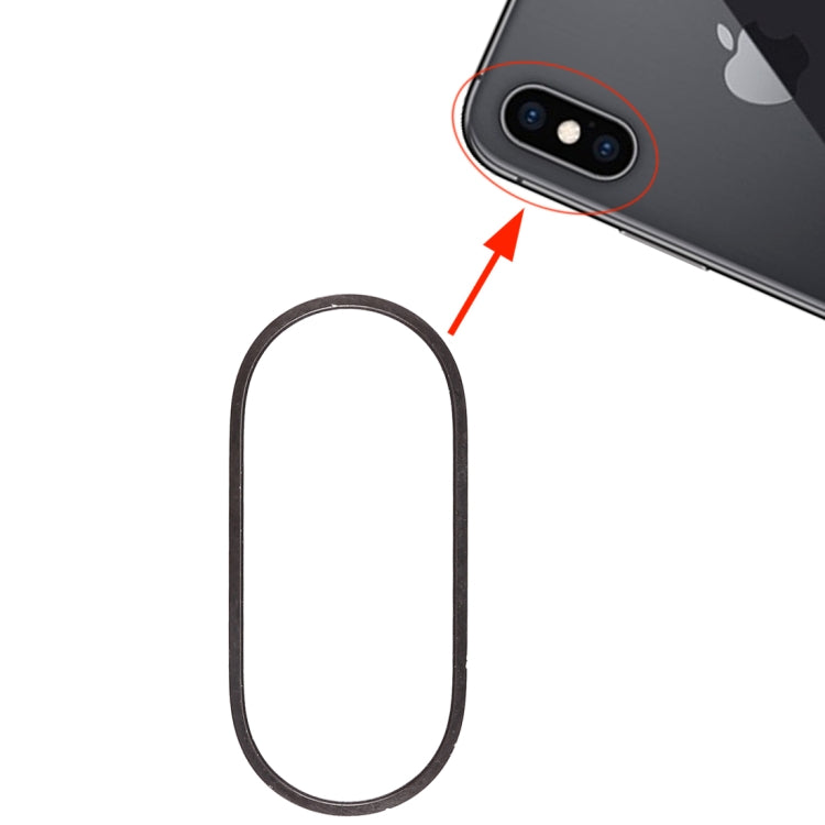 Anneau de protection en métal pour lentille en verre de caméra arrière, pour iPhone XS et XS Max