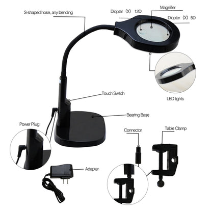MEILLEURE lampe loupe de bureau réglable, loupe à lumière LED (tension 220V)