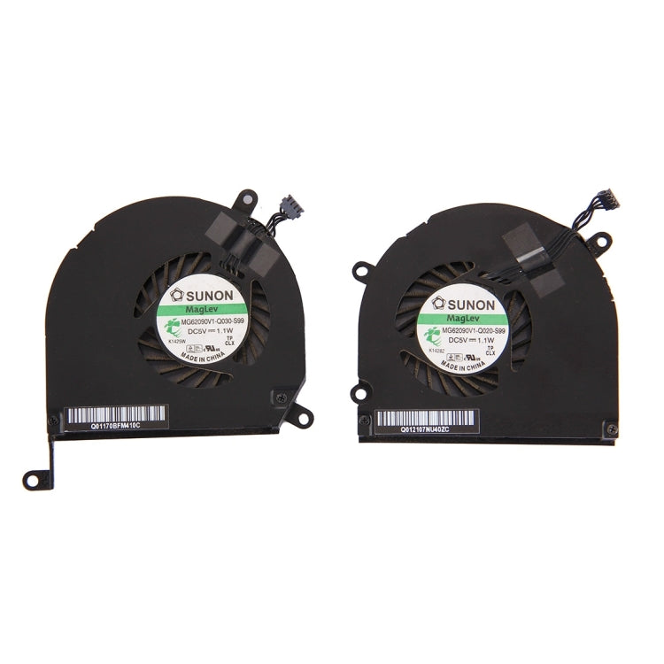 1 paire de ventilateurs de refroidissement pour Macbook Pro 15,4 pouces (2009 - 2011) A1286 / MB985 / MC721 / MC371 (gauche + droite)