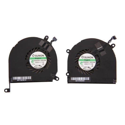 1 paire de ventilateurs de refroidissement pour Macbook Pro 15,4 pouces (2009 - 2011) A1286 / MB985 / MC721 / MC371 (gauche + droite)