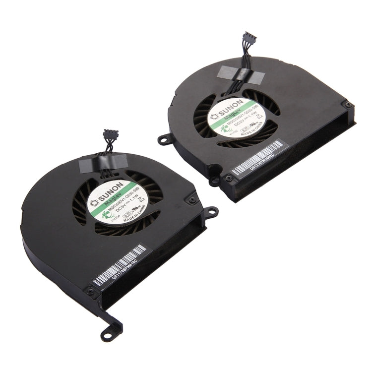 1 paire de ventilateurs de refroidissement pour Macbook Pro 15,4 pouces (2009 - 2011) A1286 / MB985 / MC721 / MC371 (gauche + droite)