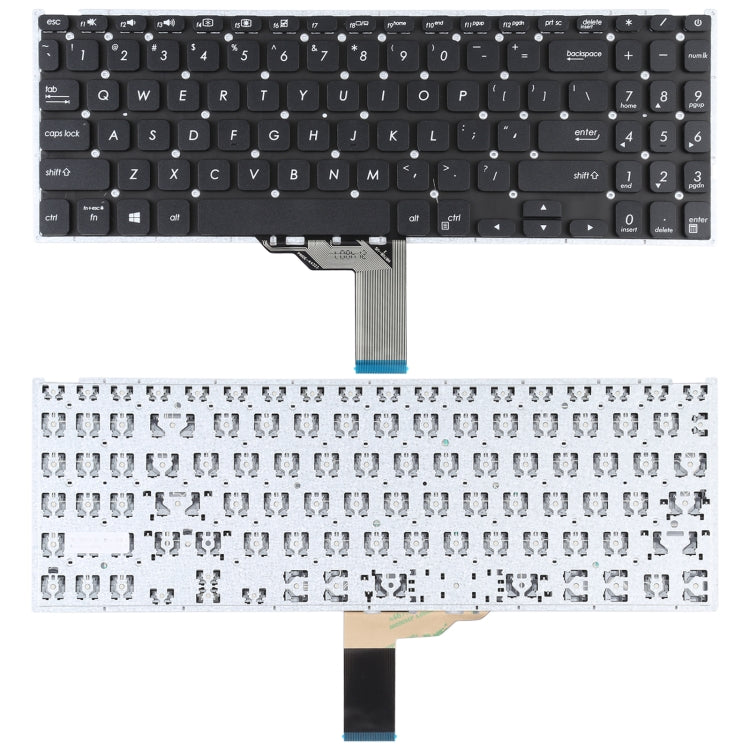Clavier pour Asus Vivobook X512, X512D, X512DA, X512F, X512FA, X512U, Version américaine