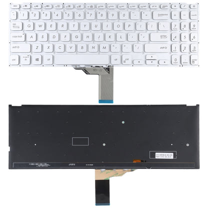 Clavier avec rétro-éclairage, Version américaine, pour Asus Vivobook X512, X512D, X512DA, X512F, X512FA, X512U