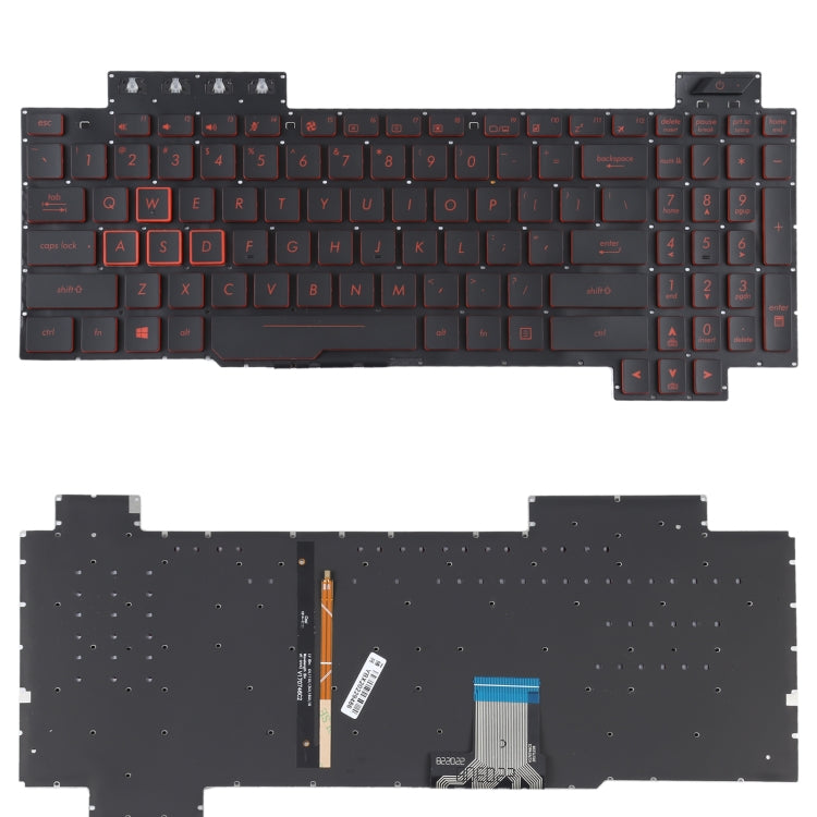 Clavier avec rétro-éclairage, Version américaine, pour Asus FX80 FX80GE FZ80G ZX80G FX505