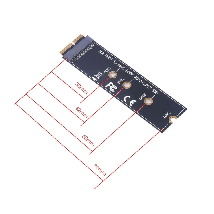 Carte adaptateur de disque dur M.2 PCIE NVME SSD vers Mac Book Air Pro 2013 – 2017, pour A1465 A1466 A1398 A1502