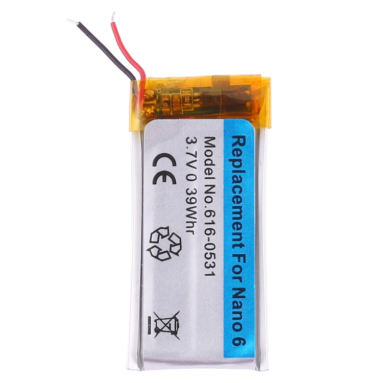 3,7 V 0,39 Whr pour batterie Li-polymère de remplacement rechargeable pour iPod nano 6
