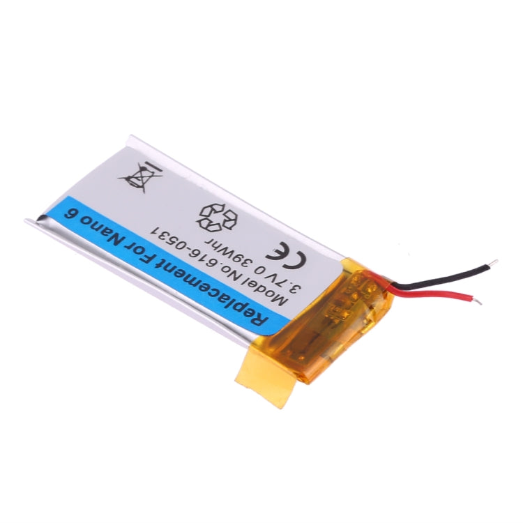 3,7 V 0,39 Whr pour batterie Li-polymère de remplacement rechargeable pour iPod nano 6