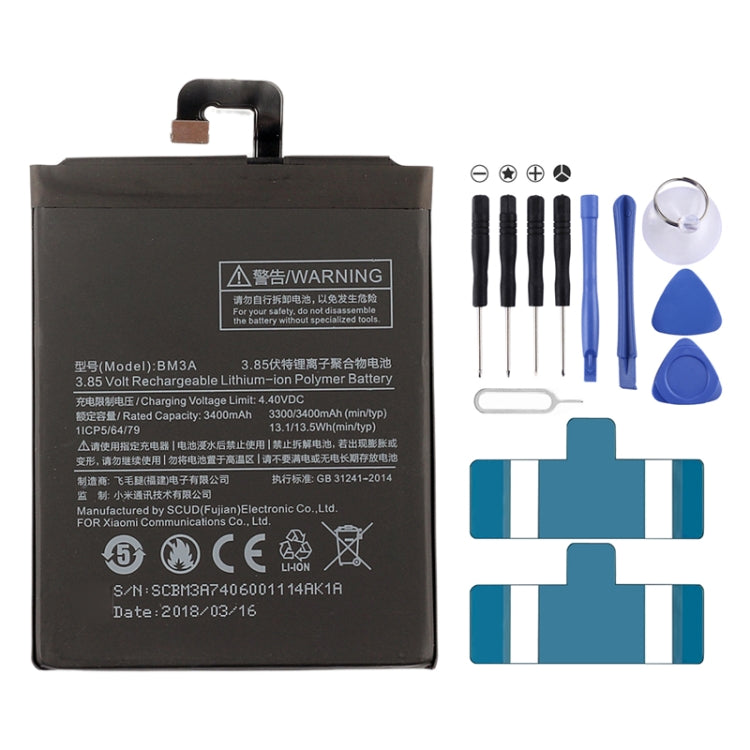 BM3A 3400mAh pour batterie Li-Polymère Xiaomi Mi Note 3