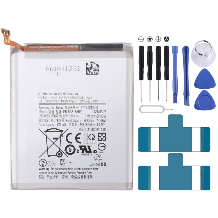 Batterie polymère Li-ion EB-BA515ABY pour Samsung Galaxy A51 SM-A515