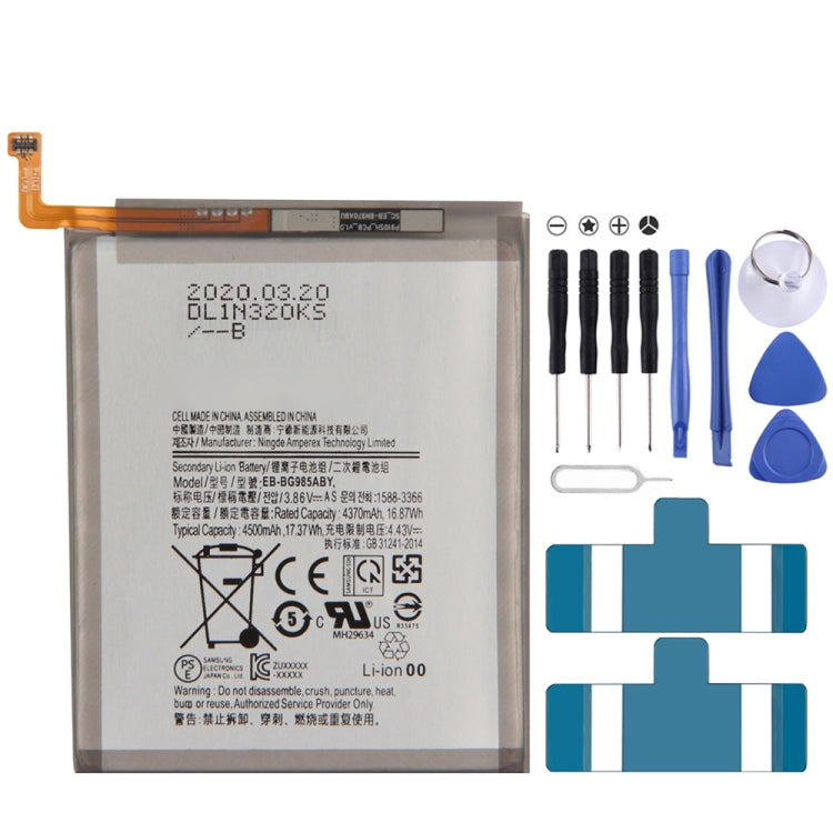EB-BG985ABY pour batterie polymère Li-ion Samsung Galaxy S20 + SM-G985