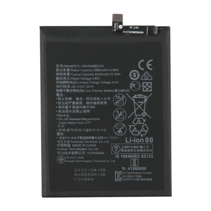 HB446486ECW pour batterie polymère Li-ion Huawei Honor 9X
