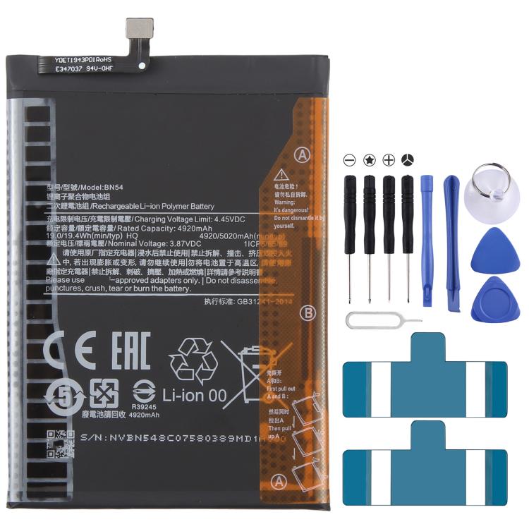 Batterie Li-ion Polymère BN54 pour Xiaomi Redmi 10X 4G / Redmi Note 9