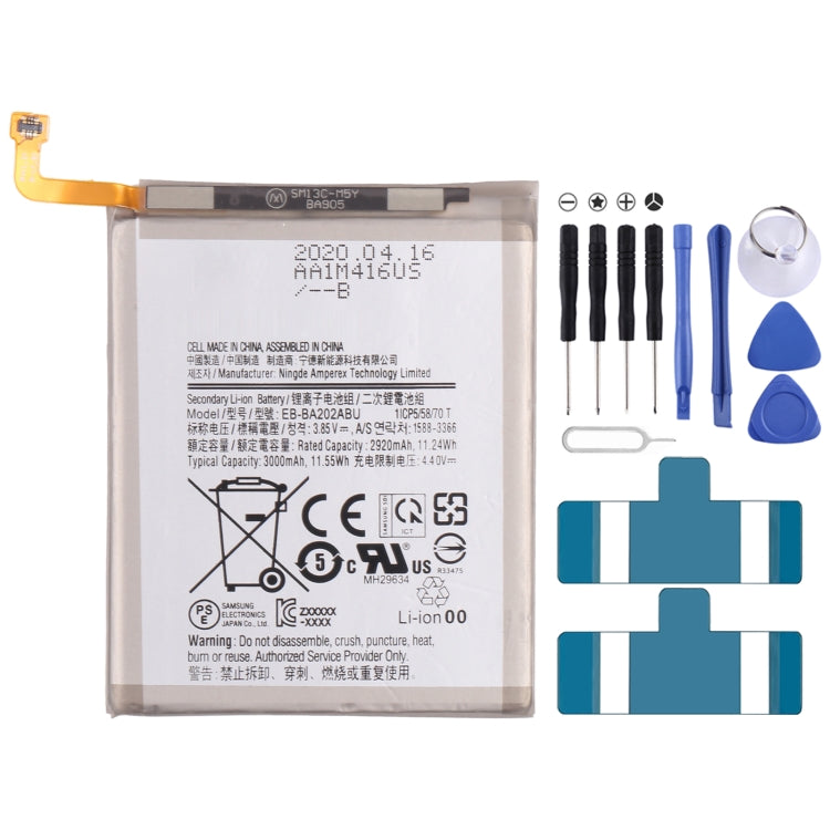 Remplacement d'origine de batterie de Li-ion de 3000mAh EB-BA202ABU pour Samsung Galaxy A10e SM-A102/A20E SM-A202