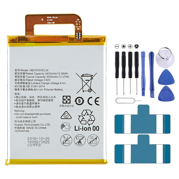 3500mAh HB376787ECW pour le remplacement de la batterie Li-Polymère Honor V8