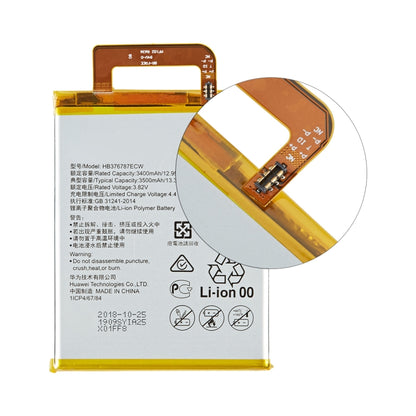 3500mAh HB376787ECW pour le remplacement de la batterie Li-Polymère Honor V8