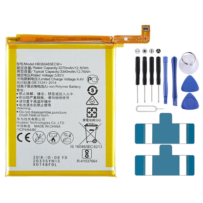 Remplacement de la batterie Li-polymère 3340mAh HB386483ECW pour Huawei G9 Plus / G8 / Honor 6X