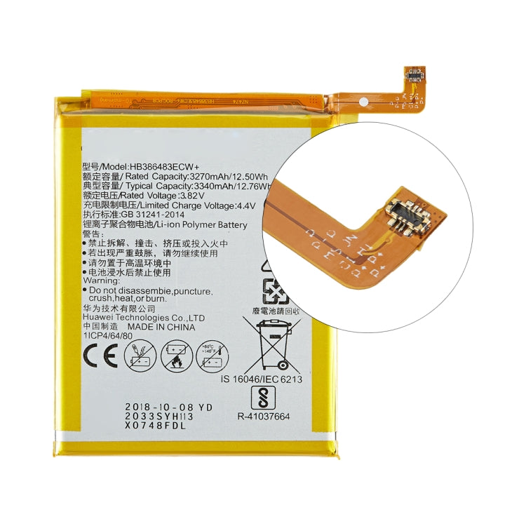 Remplacement de la batterie Li-polymère 3340mAh HB386483ECW pour Huawei G9 Plus / G8 / Honor 6X