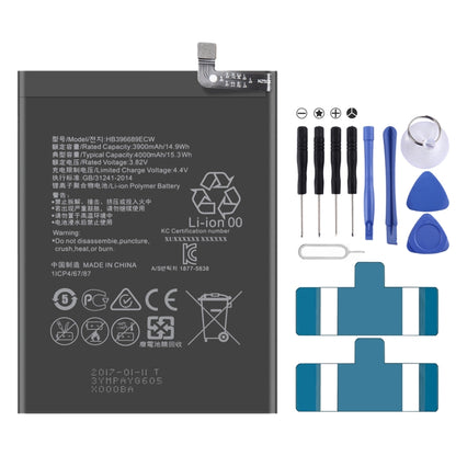 Remplacement de batterie li-polymère 4000mAh HB396689ECW pour Huawei Y7 Prime / Y7 2017 / Enjoy 7 Plus