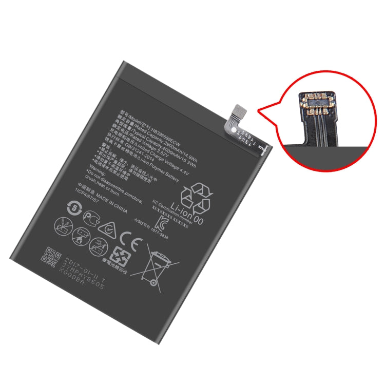 Remplacement de batterie li-polymère 4000mAh HB396689ECW pour Huawei Y7 Prime / Y7 2017 / Enjoy 7 Plus