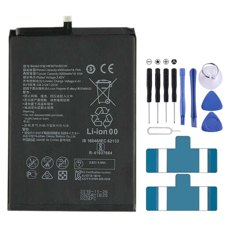Remplacement de batterie li-polymère 5000mAh HB3973A5ECW pour Huawei Mate 20 X / Honor Note 10 / Honor 8X Max