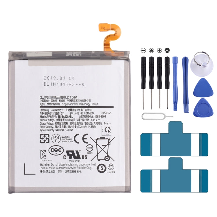 Remplacement d'origine de batterie de Li-ion de 3800mAh EB-BA920ABU pour Samsung Galaxy A9 2018 SM-A920/A9 Star Pro/A9s