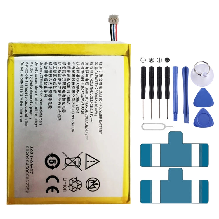 2800mAh LI3820T43P3h715345 pour batterie li-polymère ZTE Grand S Flex