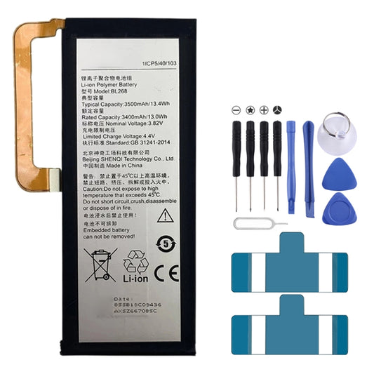 3500mAh BL268 pour batterie Li-Polymère Lenovo ZUK Z2