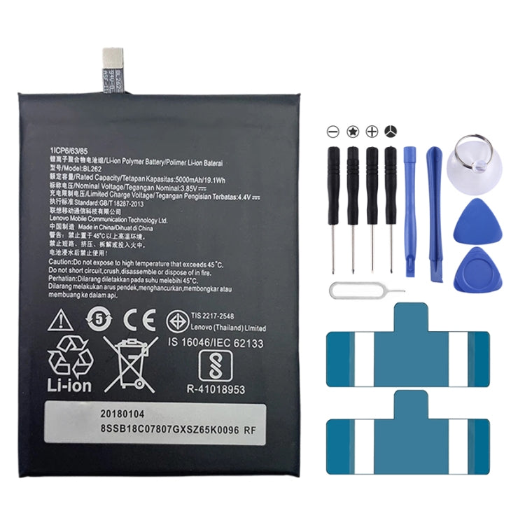 5000mAh BL262 pour batterie Li-Polymère Lenovo P2