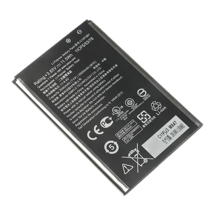 Batterie li-polymère 2900mAh C11P1501 pour Asus ZenFone 2 Laser/Zenfone Selfie ZD551KL ZE601KL ZE550KL