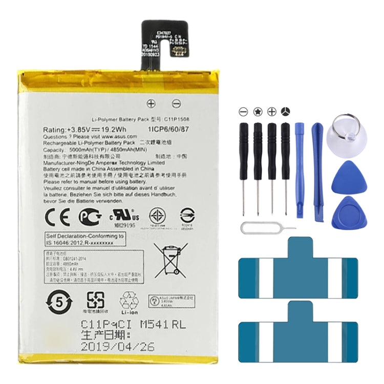 5000mAh C11P1508 pour batterie Li-polymère Asus Zenfone MAX ZC550KL