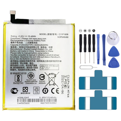 Batterie Li-polymère 4020mAh C11P1609 pour Asus Zenfone 3 Max ZC553KL