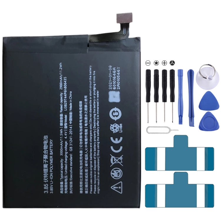 Batterie Li-polymère 3000mAh Li3829T44P6h806435 pour ZTE Nubia Z11 / Nubia M2 Lite