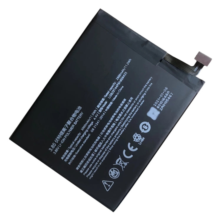 Batterie Li-polymère 3000mAh Li3829T44P6h806435 pour ZTE Nubia Z11 / Nubia M2 Lite